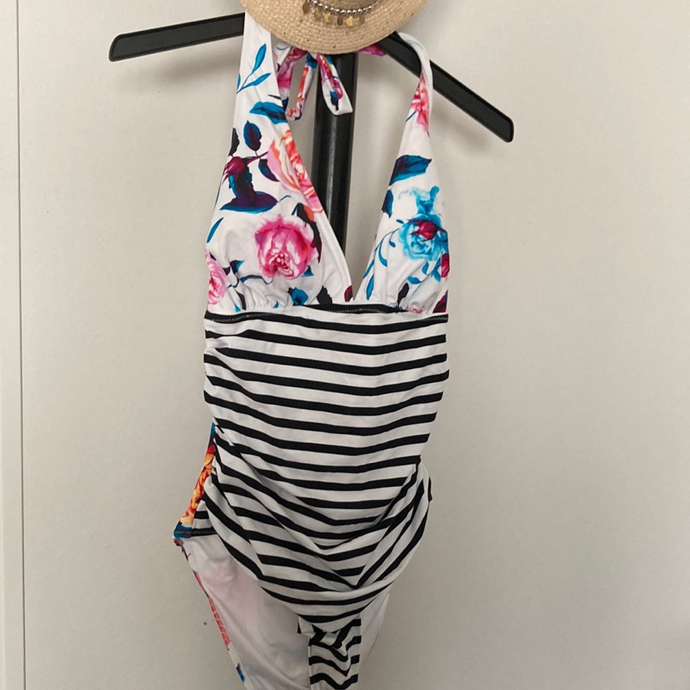 Floral brand new bathing suit.